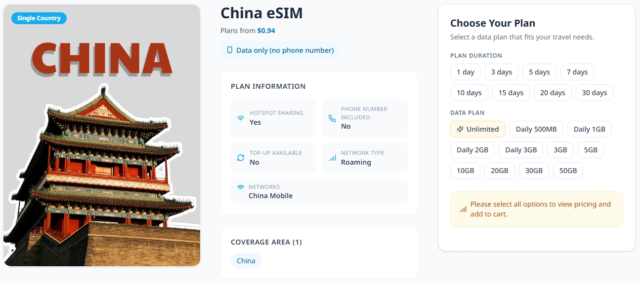 Teclapi eSIM for China Teclapi eSIM for China