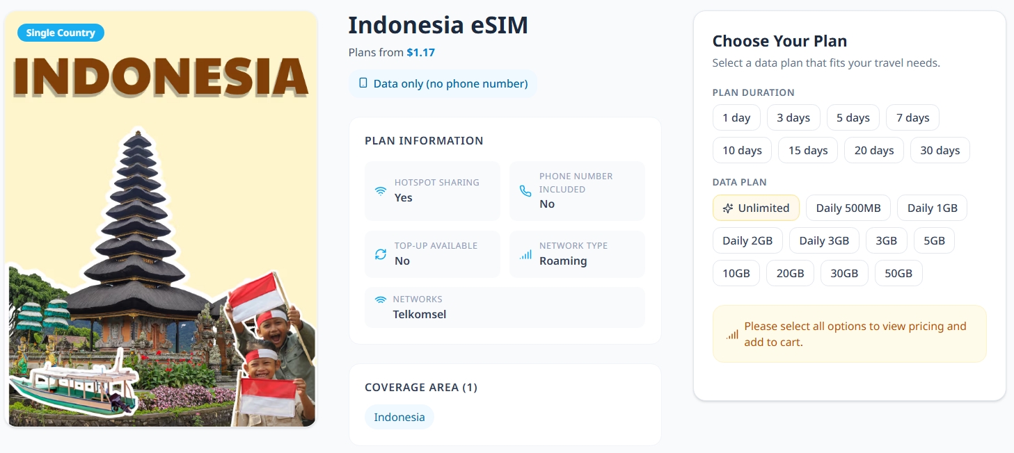 Teclapi eSIM for Indonesia Teclapi eSIM for Indonesia
